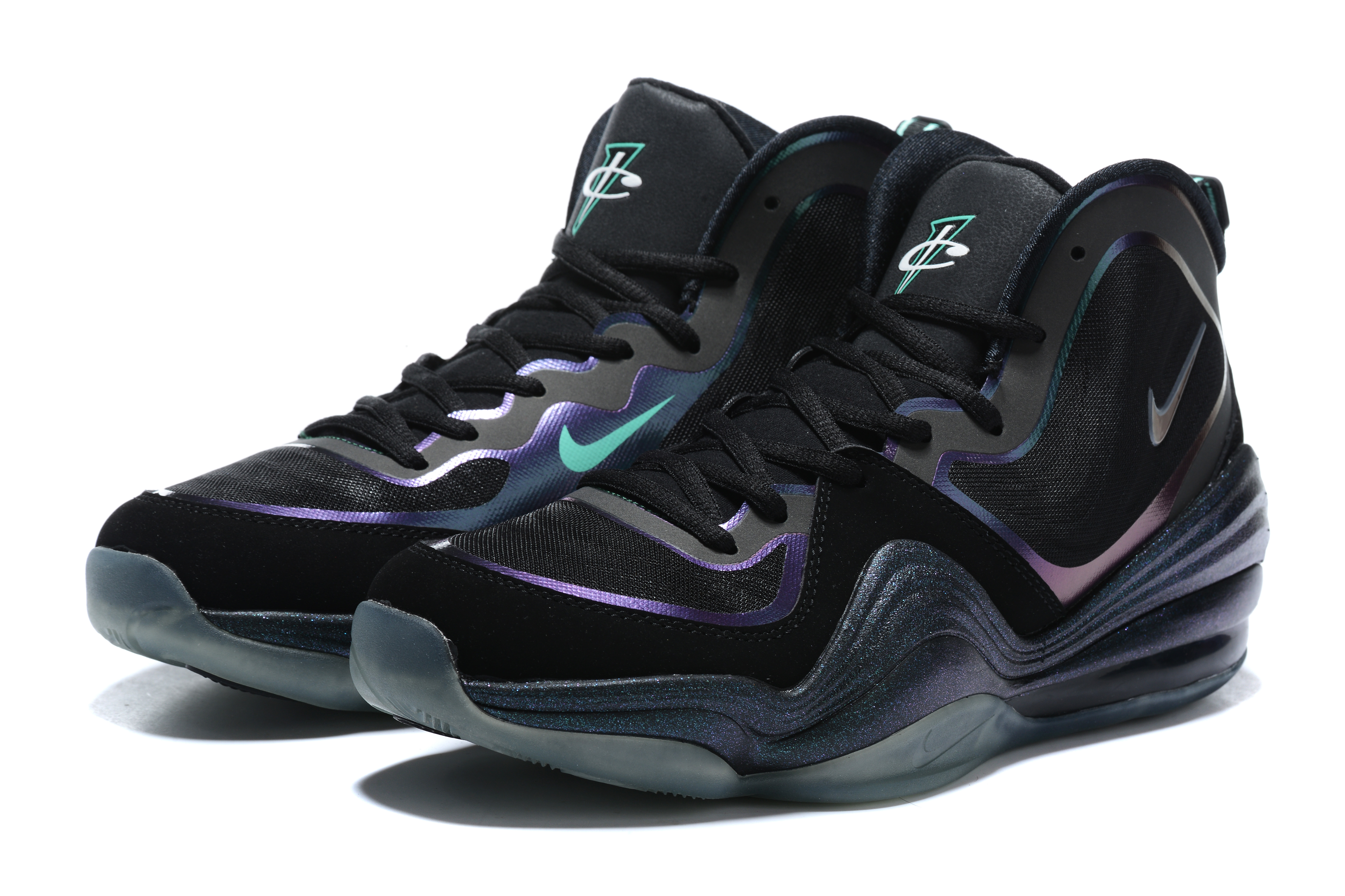 2020 Nike Penny Hardaway V Black Jade Basketball Shoes - Click Image to Close